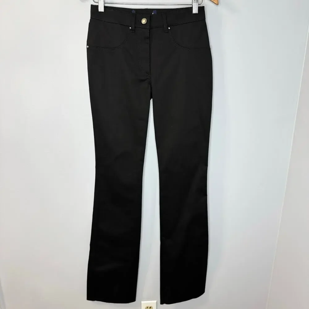 Louis Vuitton Uniform Black Stretch Pant Women's 32 - 2 Luxury Academia READ